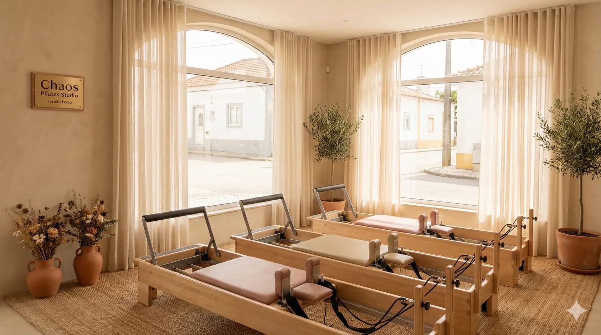 Chaos Pilates studio Fernão Ferro — reformer and mat pilates, send us a message